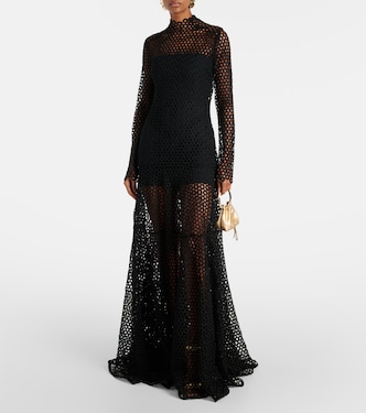 Abito lungo in macramé  | David Koma