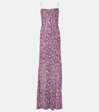 Abito lungo in chiffon di seta | Dries Van Noten