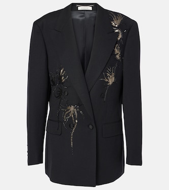 Blazer doppiopetto in lana con paillettes | Jacques Wei