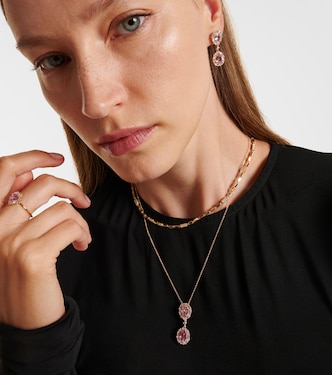 Collana in oro 18kt con diamanti e zaffiro | Suzanne Kalan