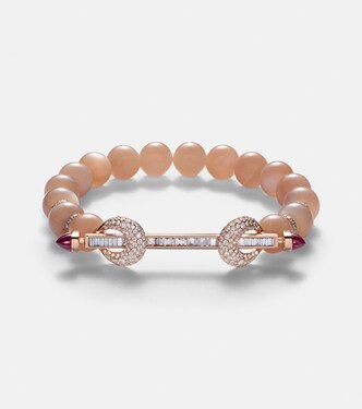 Bracciale Chakra in oro 18kt con pietre preziose e diamanti | Ananya