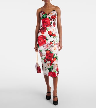 Robe midi à fleurs | Dolce&Gabbana