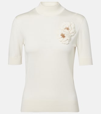 Embellished turtleneck silk top | Dolce&Gabbana