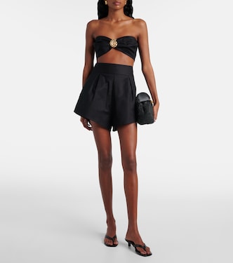 Short à taille haute en coton mélangé | Adriana Degreas