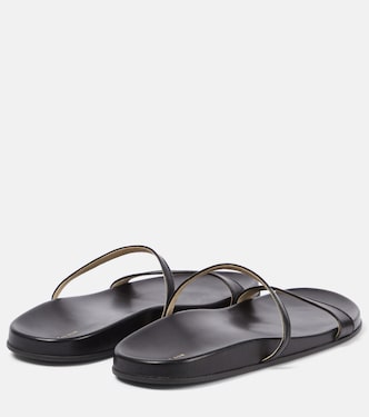 Hugh leather slides | The Row