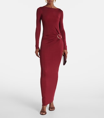 Abito lungo in jersey arricciato | Roland Mouret