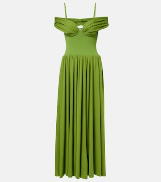 Amarantha draped jersey midi dress | Simkhai