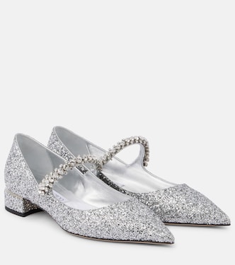 Verzierte Mary-Jane-Ballerinas Bing 25 mit Glitter | Jimmy Choo