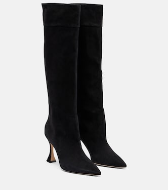 Miralone 90 suede knee-high boots | Manolo Blahnik