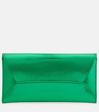 Clutch Envelope Small aus Metallic-Leder | Aquazzura