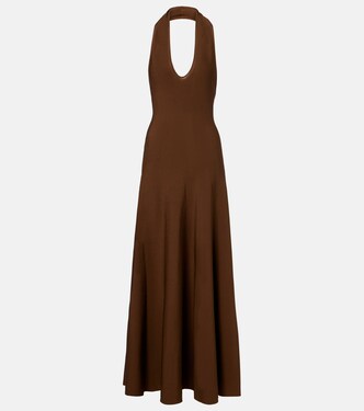 Melina halterneck maxi dress | Khaite
