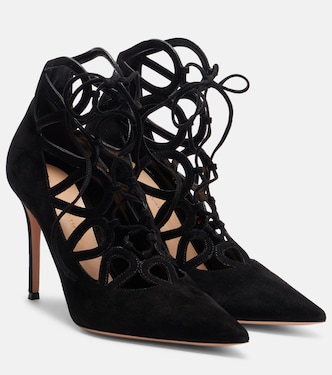 Elisa 95 suede lace-up pumps | Gianvito Rossi
