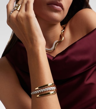 Armreif Golden Strada aus 18kt Gelb- und Weißgold mit Diamanten | Yeprem