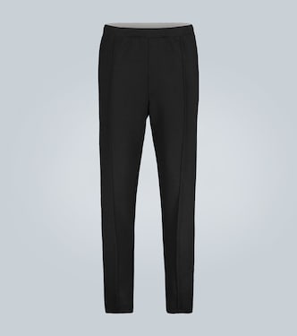 Hose aus Schurwolle mit Leder | Prada