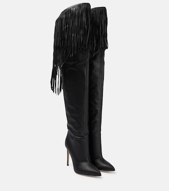 Botas mosqueteras de piel con flecos | Paris Texas
