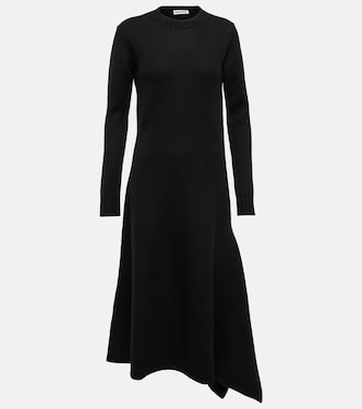 Robe asymétrique en laine | Jil Sander