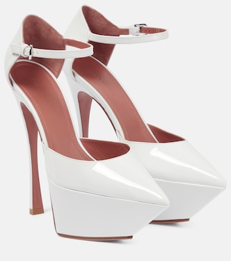Angelica leather platform pumps | Amina Muaddi
