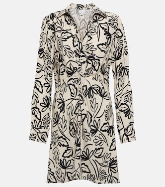 Stephie printed crêpe minidress | Velvet