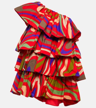Marmo tiered cotton minidress | Pucci