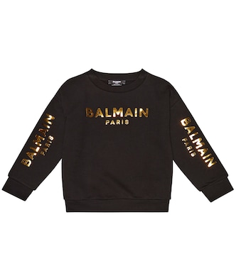 Sudadera de algodón con logo | Balmain Kids