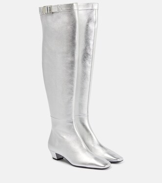 Botas mosqueteras de piel metalizada | Tom Ford