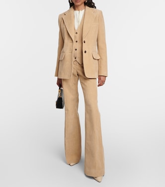 Blazer monopetto in velluto di cotone a coste | Chloé