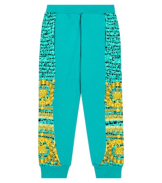 Pantalones deportivos Baroccodile de jersey de algodón | Versace Kids