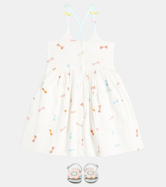 Besticktes Kleid aus Baumwolle | Stella McCartney Kids