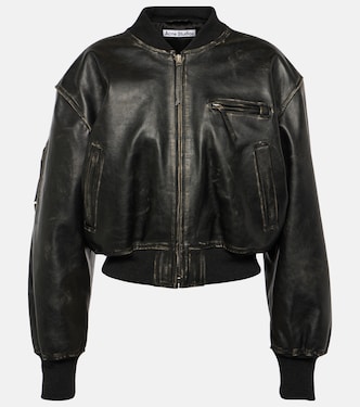 Veste bomber New Lomber en cuir | Acne Studios