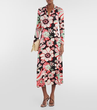 Vestido midi Tillie de jersey floral | Rixo
