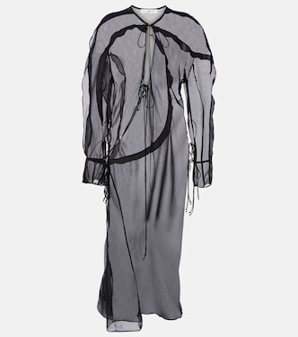 Ruffled silk midi dress | Christopher Esber