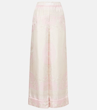 Pantalones de pijama de sarga de seda | Versace