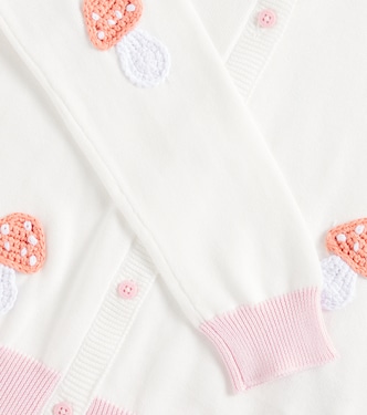 Cardigan in cotone con crochet  | Stella McCartney Kids