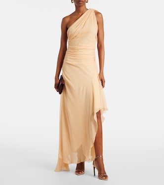 Abito lungo monospalla in seta | Victoria Beckham