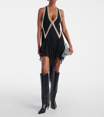 Embroidered georgette minidress | The Attico