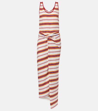 Striped cotton-blend jersey maxi dress | Rabanne
