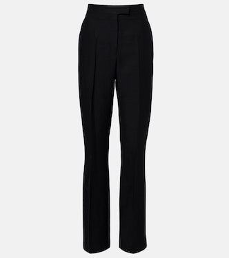High-rise faille straight pants | Ferragamo