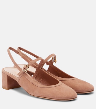 Slingback-Pumps 45 aus Veloursleder | Gianvito Rossi
