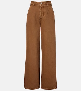 Cotton twill wide-leg pants | Ami Paris