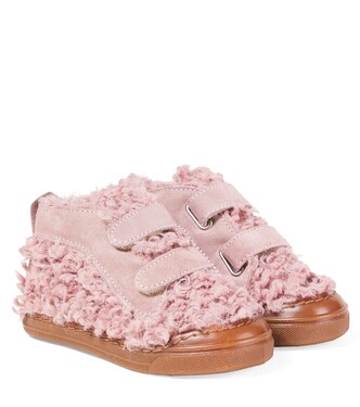 Faux shearling and suede sneakers | PèPè