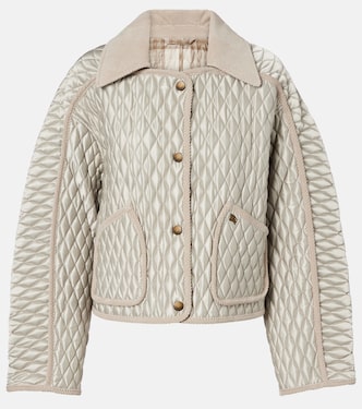 Corduroy-trimmed quilted jacket | Burberry