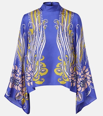 Make An Exit printed silk satin blouse | La DoubleJ