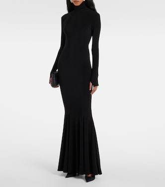 Turtleneck jersey gown | Norma Kamali