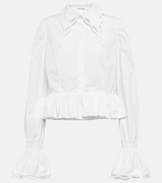 Peplum cotton poplin shirt | Rabanne