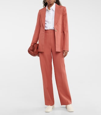 '90s high-rise wool straight pants | Victoria Beckham