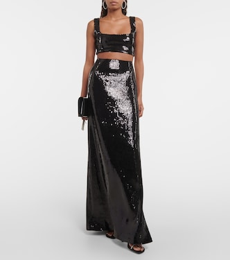 Beating Heart sequined maxi skirt | Galvan