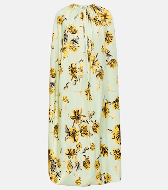 Robe cape midi à fleurs | Jil Sander