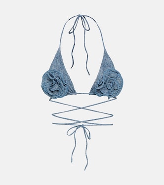 Top de bikini triangular con flores | Magda Butrym