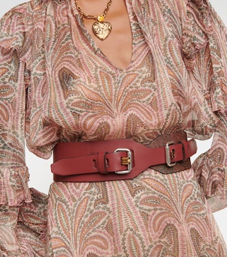 Cintura in pelle con stampa paisley | Etro