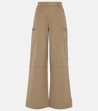 High-rise wide-leg cotton cargo pants | Ami Paris